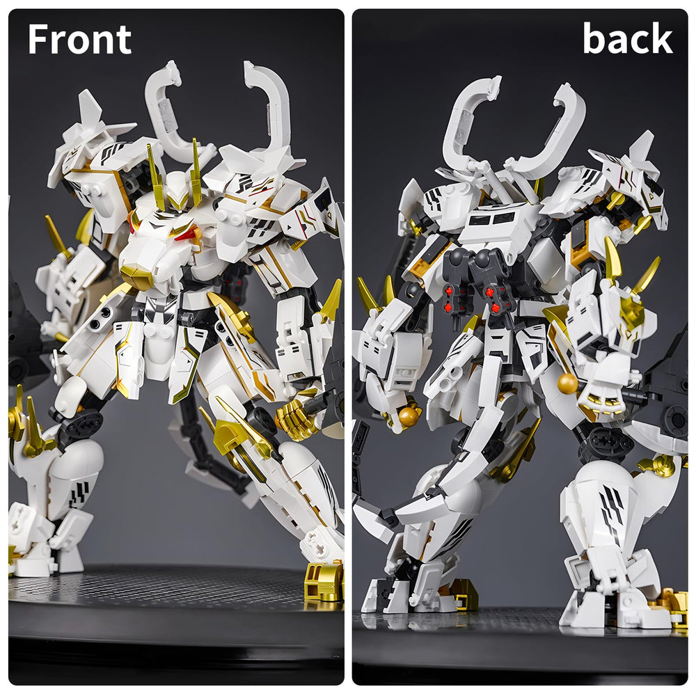 CSNRHG White Tiger Samurai mech joints enable dynamic posing.