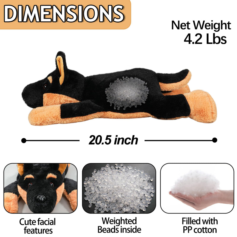 CSVBTRF German Shepherd stuffed animal with soft plush fur for restful nights