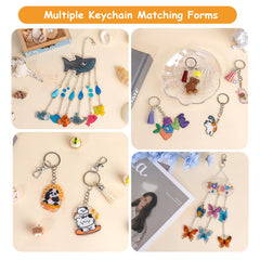 Csyidio key ring with chain for easy pendant and charm assembly.