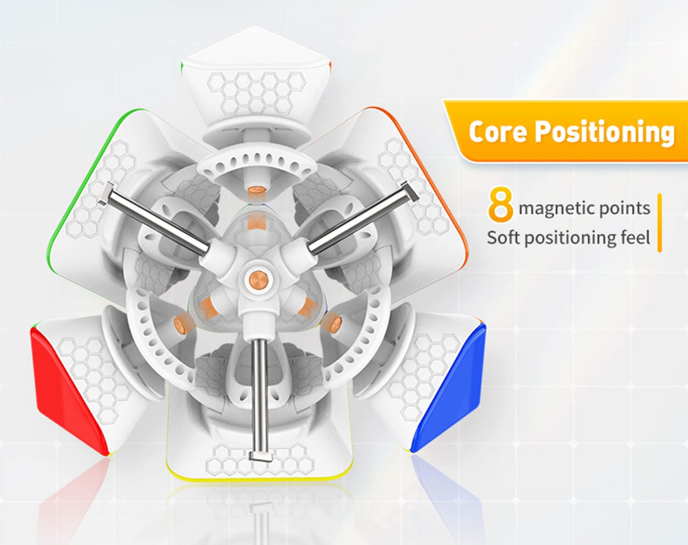 CuberShop GAN Skewb performing 90-degree corner cutting for precise moves.