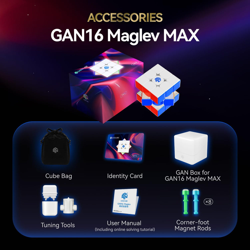CuberShop GAN16 MagLev MAX UV-coated surface shown under bright lighting.