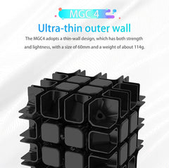 CuberShop YJ MGC 4x4 magnetic stickerless cube held in hand for travel practice.