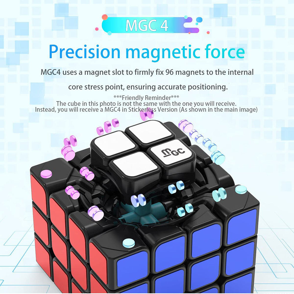 CuberShop YJ MGC 4x4 magnetic stickerless cube top view highlighting compact 60mm design.