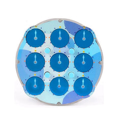 Cuberspeed Magnetic Clock front view with magnetized pins on a classic dial.