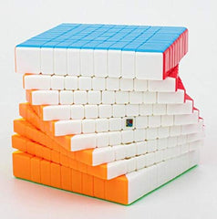 CuberSpeed MF9 stickerless 9x9 angled shot shows stable turning