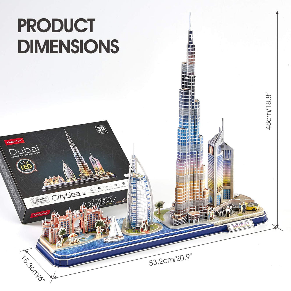 CubicFun Dubai Cityline compact desk decor for focused building sessions