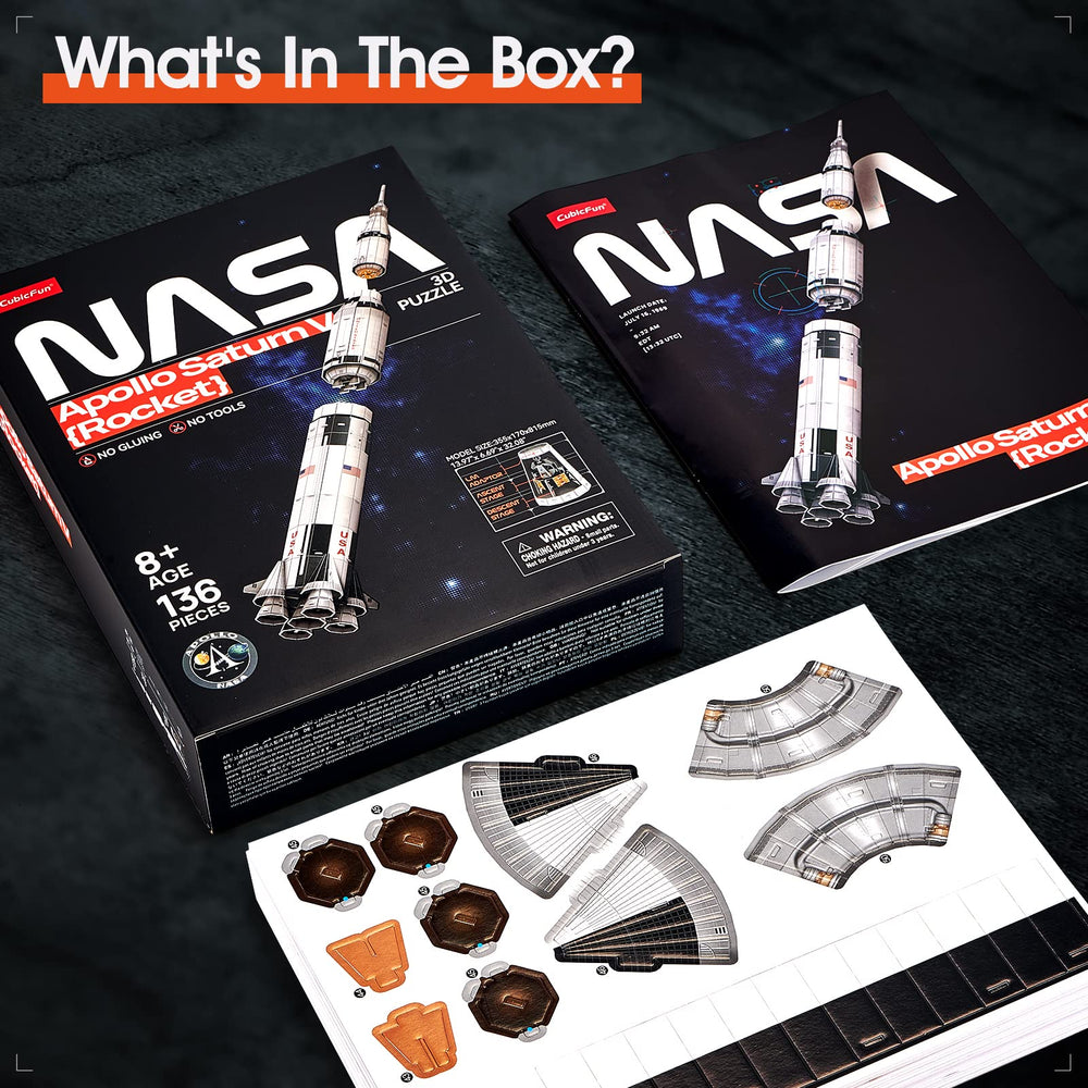 CubicFun NASA Saturn V 3D puzzle presented as a thoughtful gift-ready keepsake