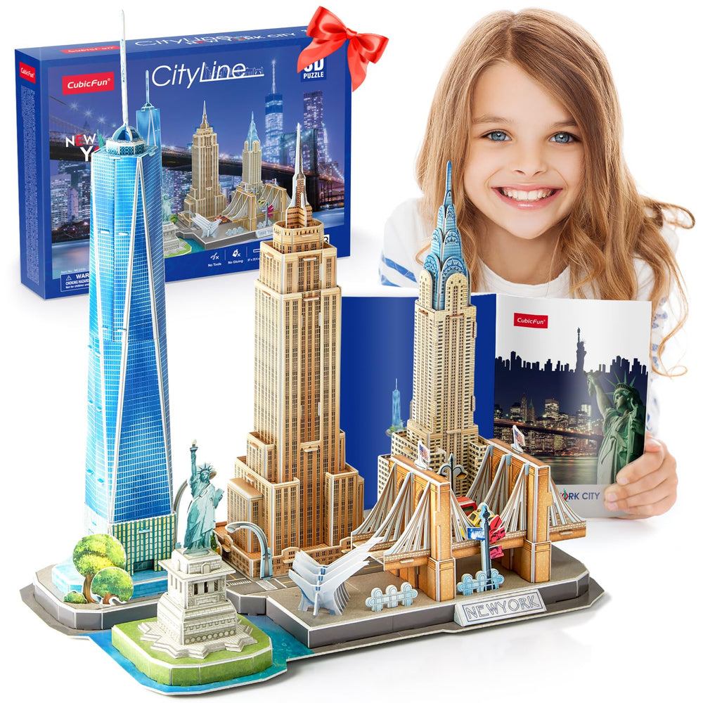 CubicFun New York Cityline Empire State Building model for educational fun and display.
