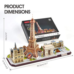 CubicFun Paris Cityline night view image with illuminated landmarks and subtle glow
