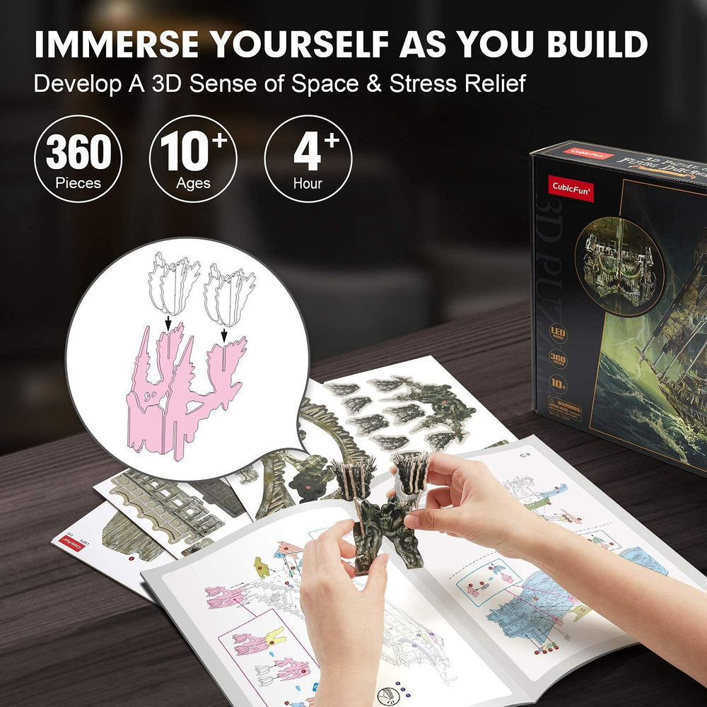 CubicFun 360-piece model serves as a striking desk centerpiece