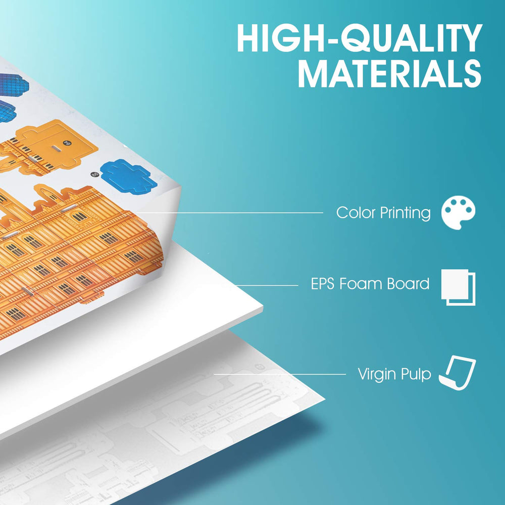 CubicFun London Cityline Queen Victoria Monument 3D puzzle supports learning through building.