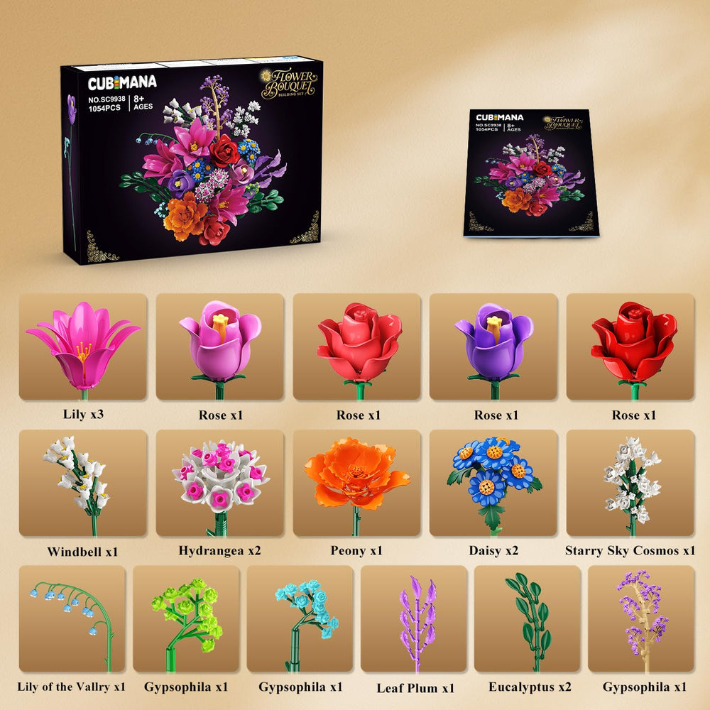 CUBIMANA 1054pcs kit ships neatly for gifting and storage