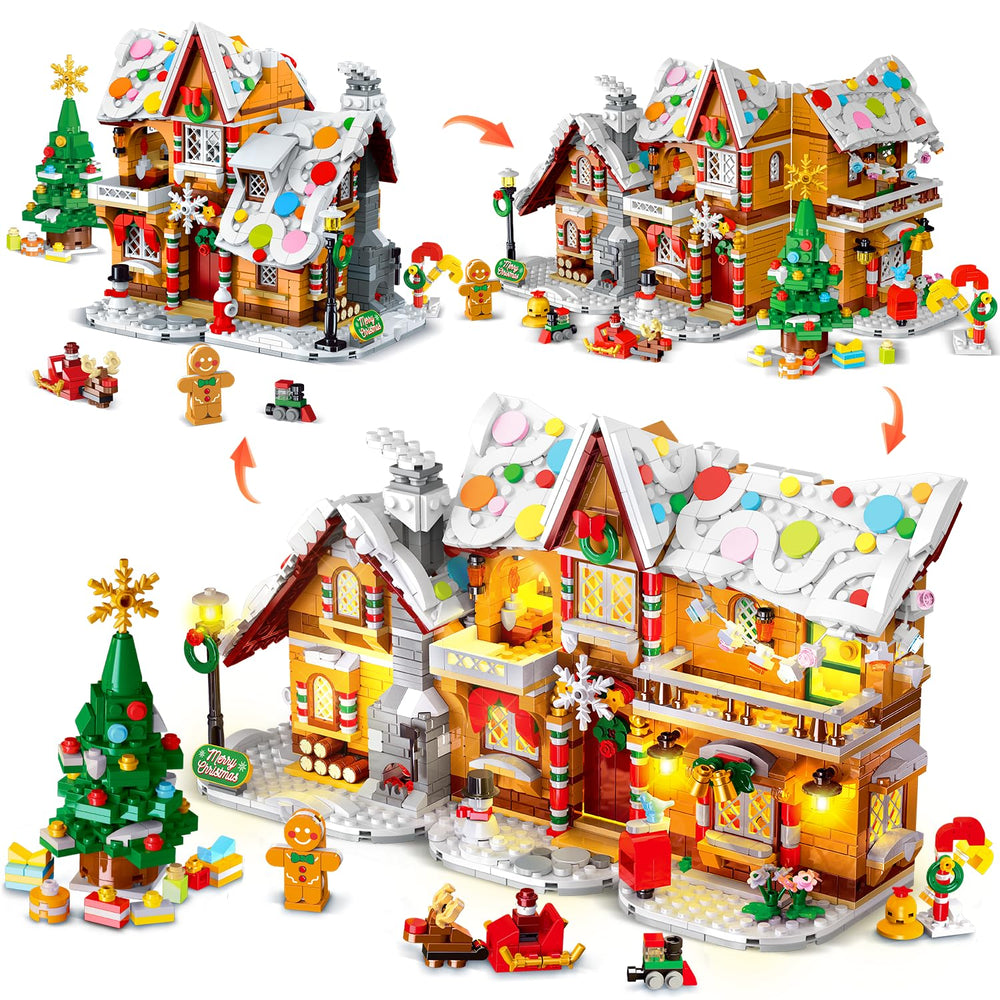 CUBIMANA gingerbread house front view for festive display and family gathering