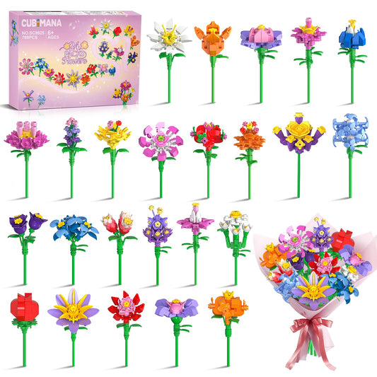 CUBIMANA rose kit mini flowers for imaginative play and fine motor practice.