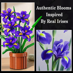 CUBIMANA artificial iris bonsai on display emphasizes maintenance-free decor
