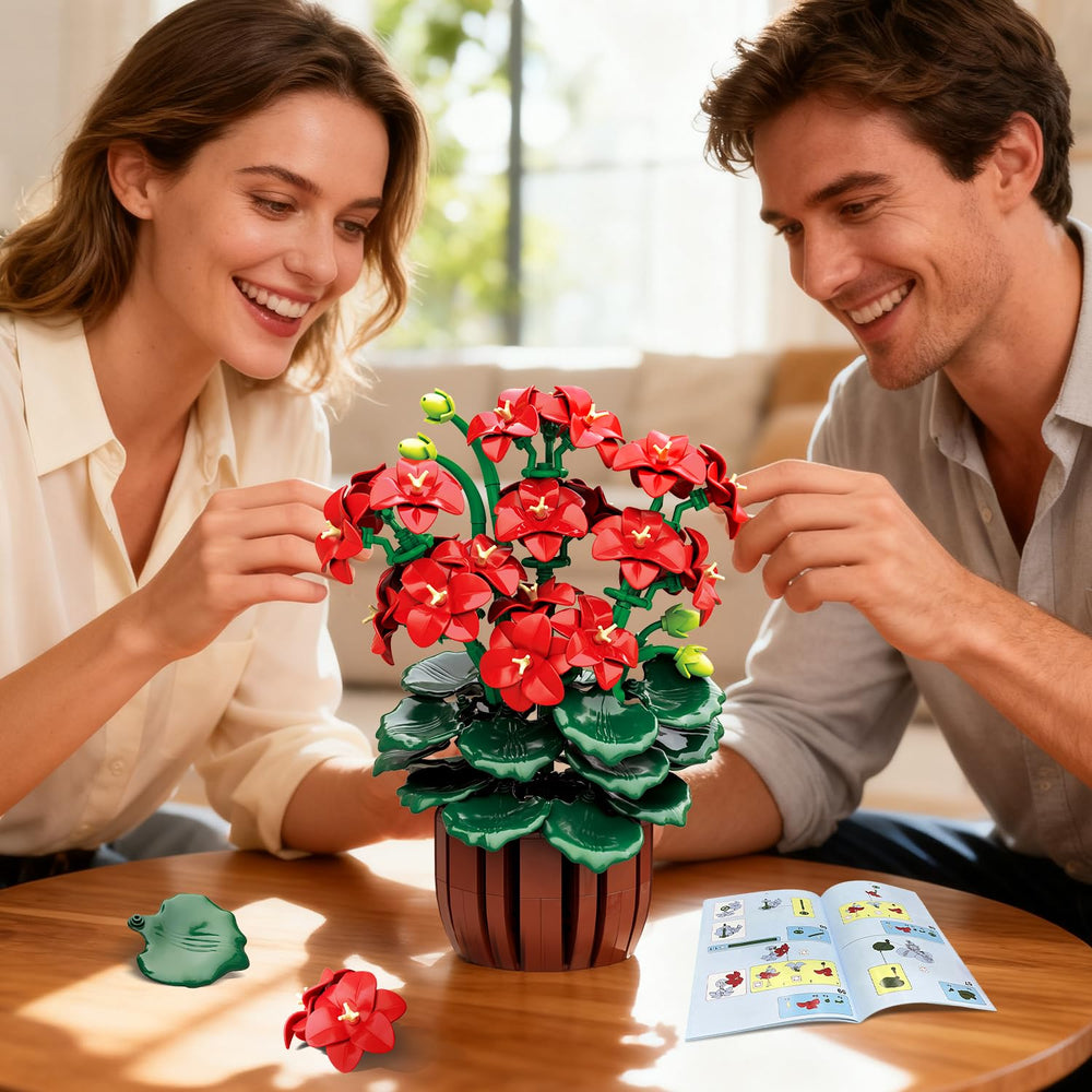 CUBIMANA artistic geranium bonsai design elevates office spaces
