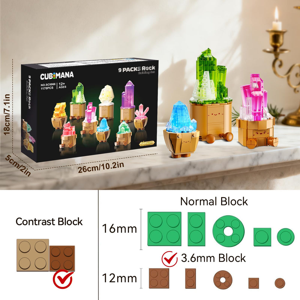 CUBIMANA bonsai base with three feet and LED, adds personality.