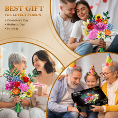CUBIMANA carnation bouquet building set for vibrant, mixed-flower displays