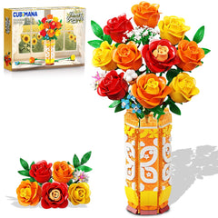 CUBIMANA flower bouquet building set for elegant home decor