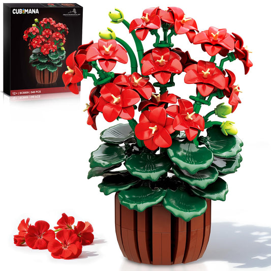 CUBIMANA geranium building set petal detail enhances home decor