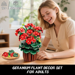 CUBIMANA geranium bonsai leaves and petals showcase lifelike artistry