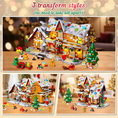 CUBIMANA candy-cane detail adds whimsical charm to a holiday village