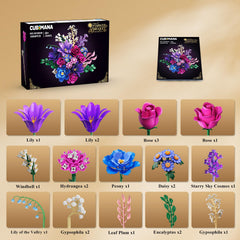 Cubimana LED bouquet on nightstand creates cozy ambience.
