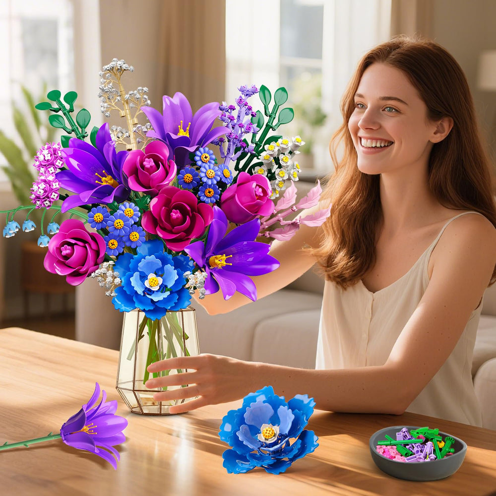 Cubimana LED glow filters through petals for a soft nighttime display.