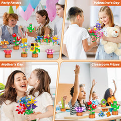 CUBIMANA party favors for kids with flower blocks for celebrations