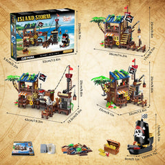 CUBIMANA pirate ship wharf two-story layout enhances narrative play