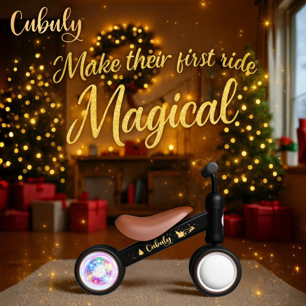 Colorful lighting wheels glow as kids ride, enhancing evening sessions.