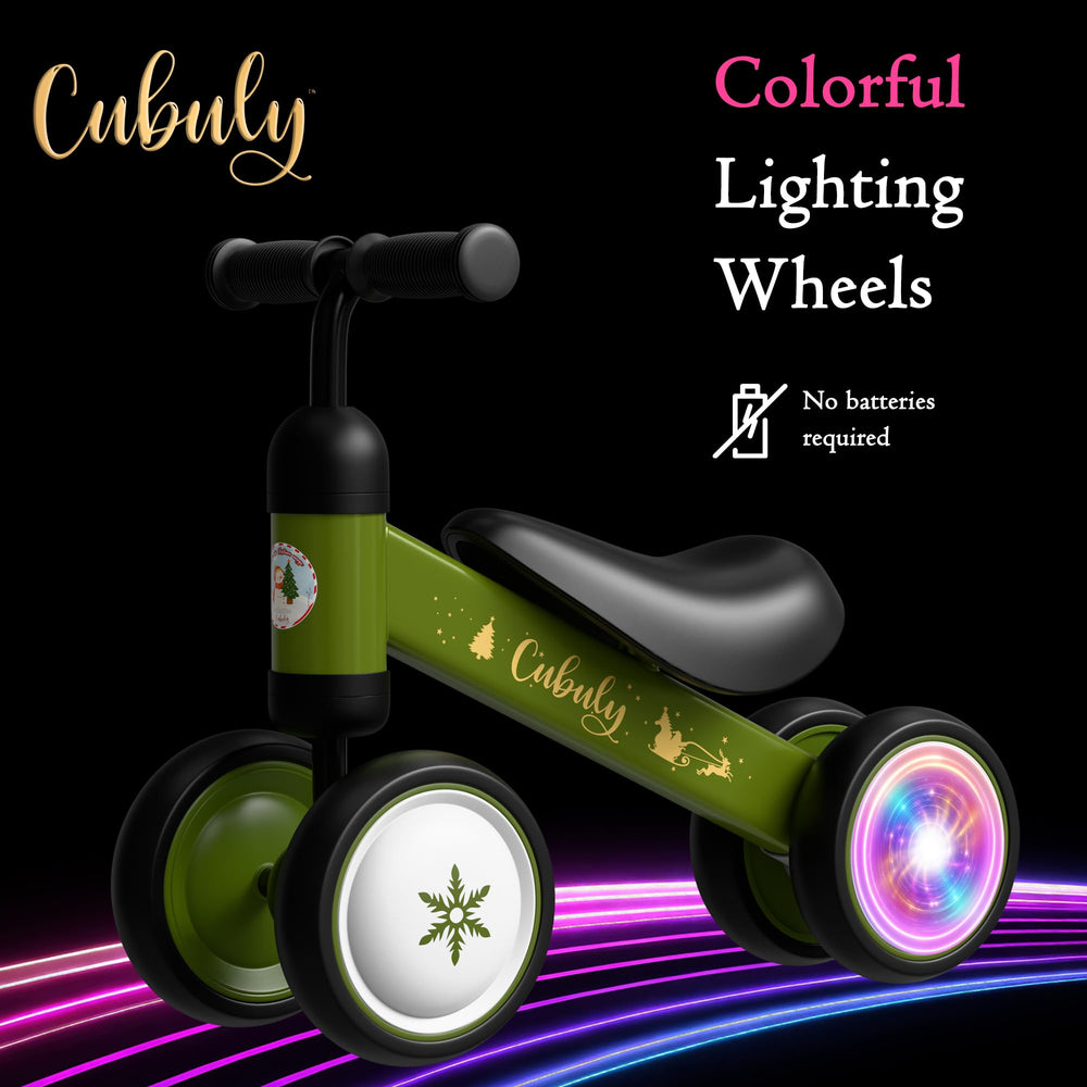 Cubuly Green balance bike assembly guide for quick setup.