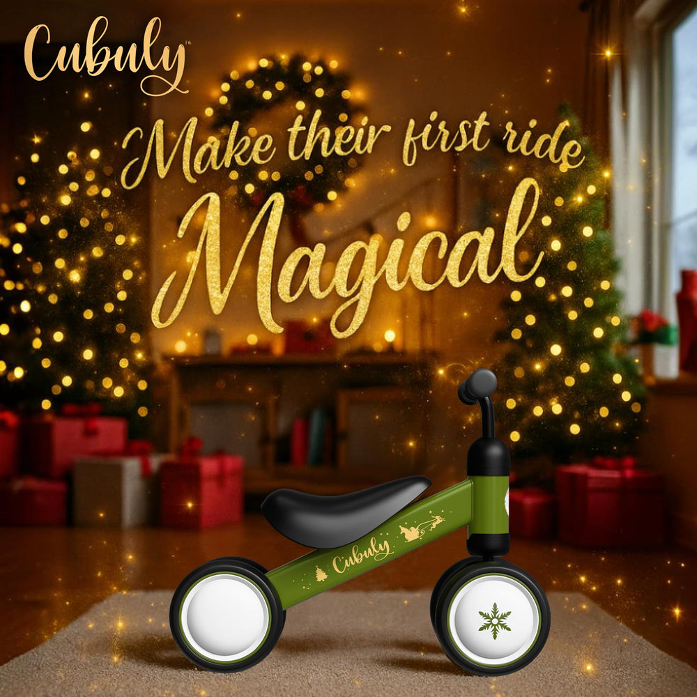 Cubuly Green balance bike packaging and unboxing.
