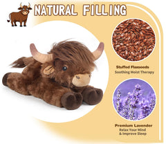 Cuckool Highland Cow plush cool pack for cooling relief after minor bumps