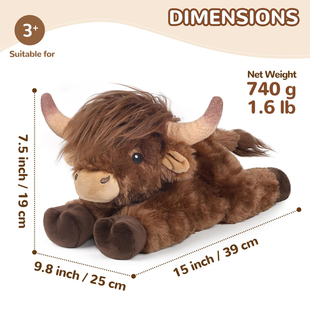 Cuckool Highland Cow plush lavender scent adds gentle calm during play