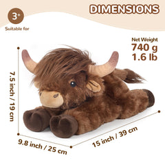 Cuckool Highland Cow plush lavender scent adds gentle calm during play