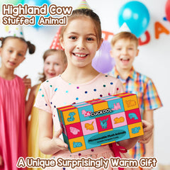 Cuckool Highland Cow Plush soft playmate, perfect for kids and adults