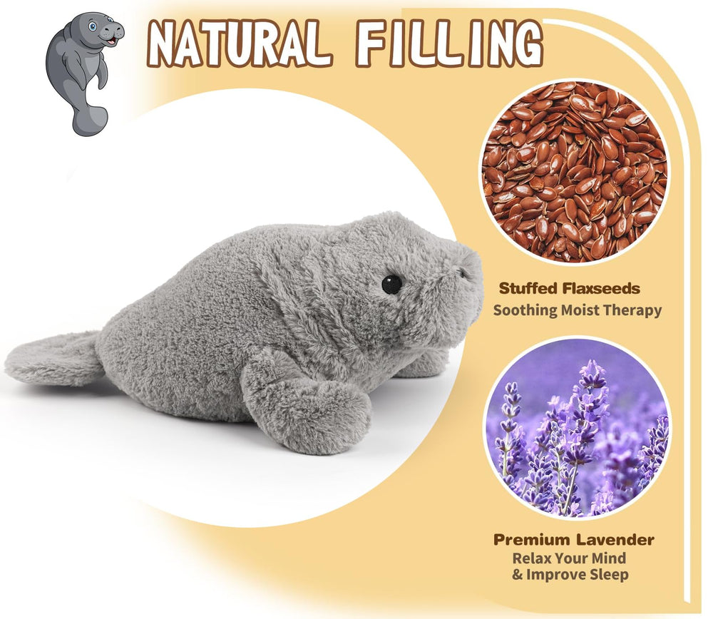 Cuckool manatee lavender-scented plush offers gentle relaxation.
