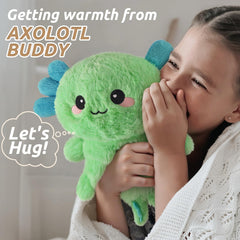 Cuckool Mint Axolotl plush closeup-soft-fur invites gentle hugging