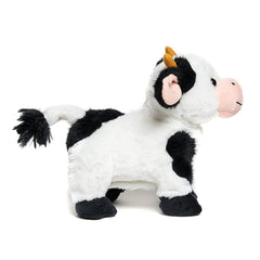 Cuddle Barn Barnyard Buddies Cow packaging keeps it clean during transit.