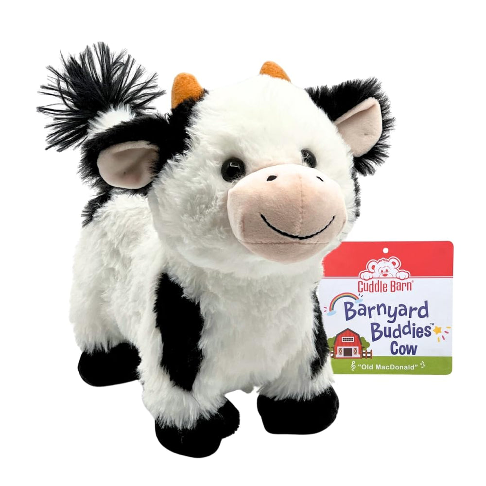 Cuddle Barn Barnyard Buddies Cow walking for farm playtime.