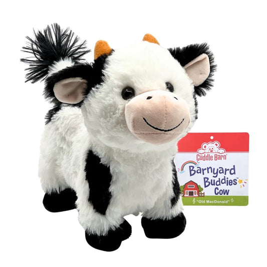 Cuddle Barn Barnyard Buddies Cow walking for farm playtime.