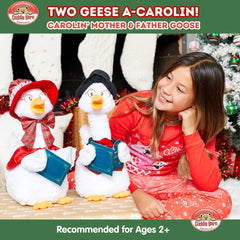 Cuddle Barn Carolin' Father Goose performing classic carols like Jingle Bells