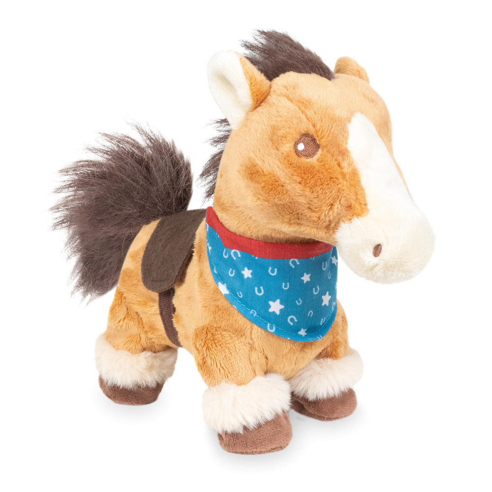 8-inch Colt plush includes batteries for immediate play