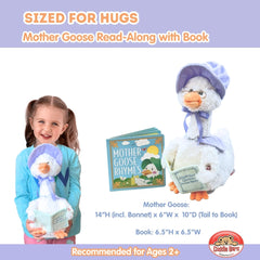 Cuddle Barn Mother Goose board book included for read-along fun.