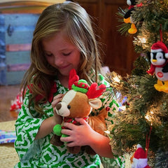 Cuddle Barn Rock & Roll Rider dancing action brightens holiday decor.