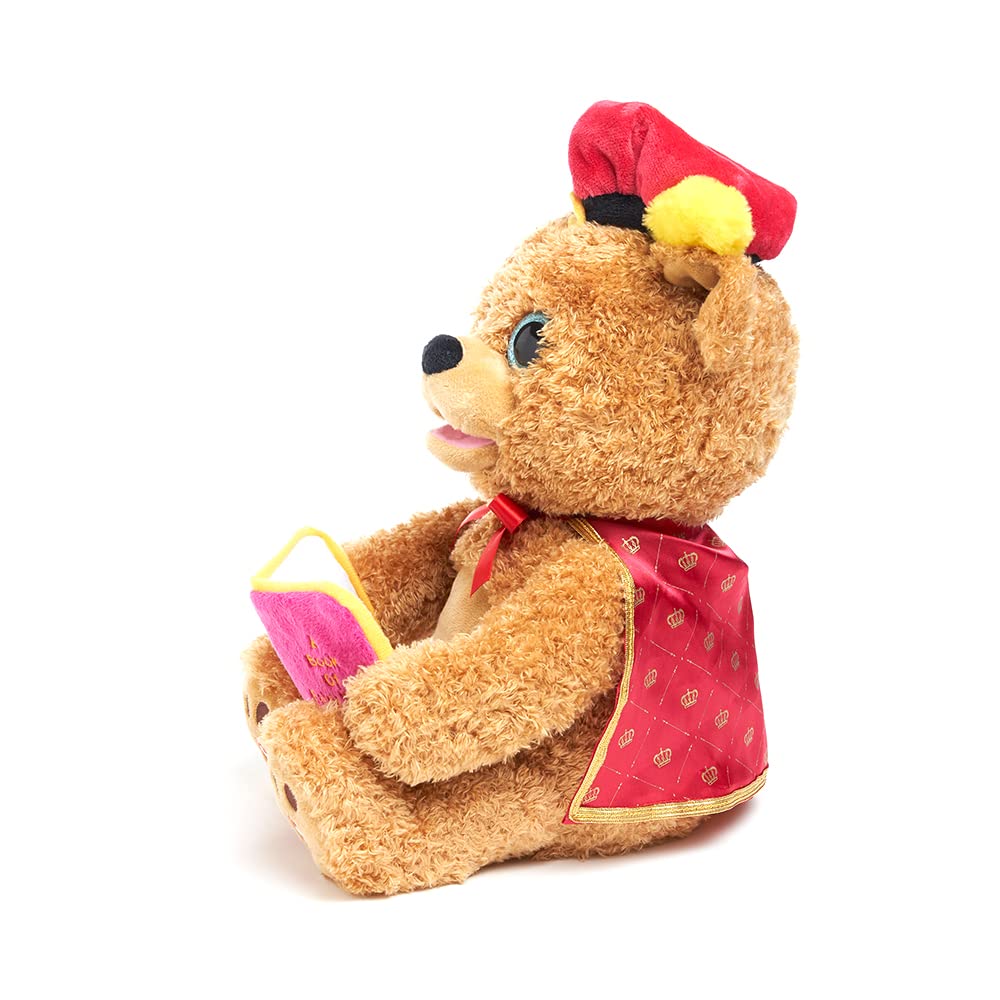 Medieval outfit and soft plush fabric add tactile appeal during playtime.