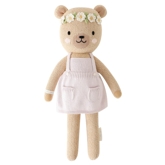 cuddle + kind Olivia Honey Bear 13-inch doll, front view, soft handmade toy for cozy play