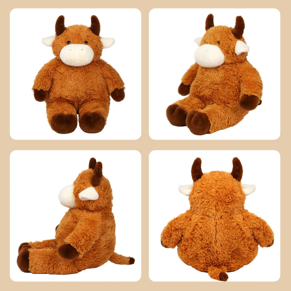 Cudhug giant Highland cow plush as a warm, decorative addition to any room.