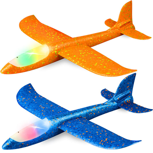 CUKU LED light airplane assembly view for quick outdoor fun